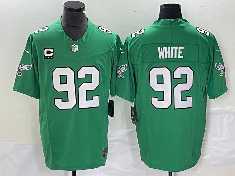 Men%27s Philadelphia Eagles #92 Reggie White Green 2023 F.U.S.E. Vapor Untouchable With C Patch Stitched Football Jersey->philadelphia eagles->NFL Jersey
